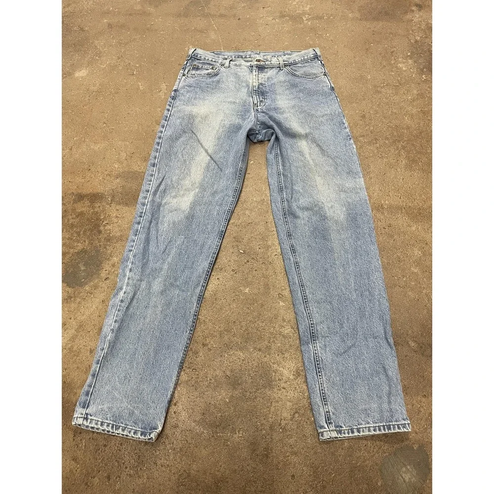 Carhartt‎ Jeans Mens 38x36 Light Blue Stonewash Relaxed Fit Workwear B17 STW
